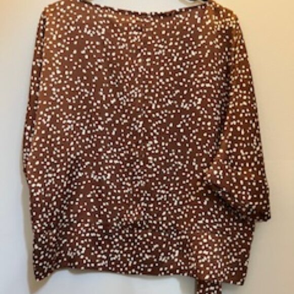 She & Sky Kimono Sleeve Satin Top, Size Large, NEW - Picture 7 of 7